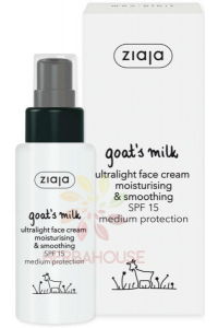 Obrázek pro Ziaja Ultralehký krém na obličej s kozím mlékem a SPF15 (50ml)