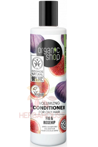 Obrázek pro Organic Shop Kondicionér pro objem na mastné vlasy Figa a šípky (280ml)
