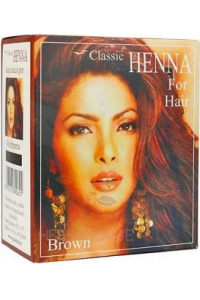 Obrázek pro Classic Henna barva na vlasy v prášku - tmavě hnědá (100g)