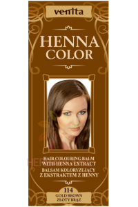 Obrázek pro Venita Henna Color přírodní barva na vlasy 114 - zlatohnědá (75ml)