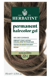 Obrázek pro Herbatint Přírodní permanentní barva na vlasy 6N - tmavá blond (170ml)