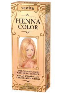 Obrázek pro Venita Henna Color přírodní barva na vlasy 1 - sluneční blond (75ml)