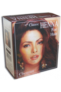 Obrázek pro Classic Henna barva na vlasy v prášku - kaštanová (100g)