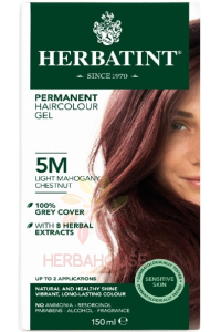 Obrázek pro Herbatint Přírodní permanentní barva na vlasy 5M - světlý mahagonový kaštan (150ml)