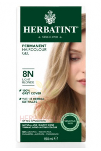 Obrázek pro Herbatint Přírodní permanentní barva na vlasy 8N - světlá blond (150ml)