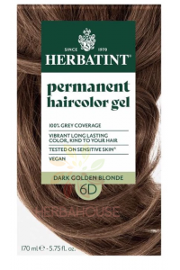 Obrázek pro Herbatint Přírodní permanentní barva na vlasy 6D - tmavá zlatá blond (170ml)