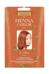 Obrázek pro Venita Henna Color přírodní prášek pro barvení vlasů 7 - rezavá červená (25g)