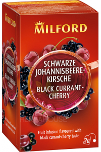 Obrázek pro Milford Ovocný čaj příchutí třešně a černého rybízu (20ks)
