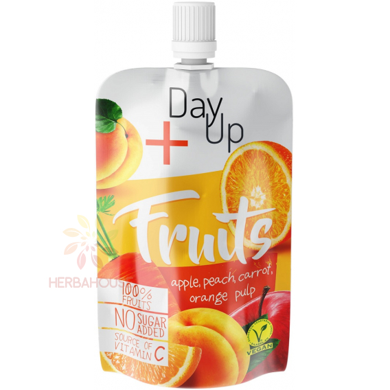 Obrázek pro DayUp Fruits Kapsička jablko broskev mrkev a pomeranč (100g)