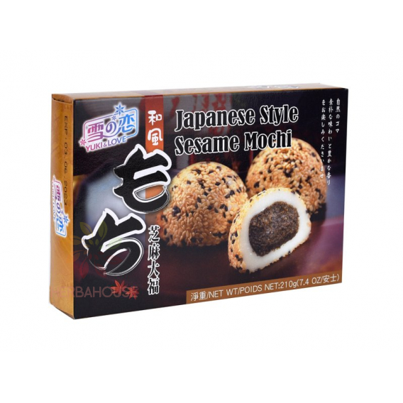 Obrázek pro Yuki & Love Mochi Rýžový koláč sezamový v japonském stylu (210g)