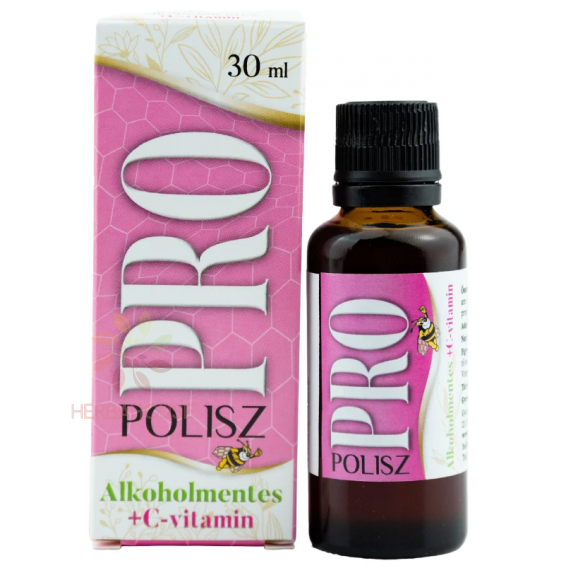 Obrázek pro Pro/Polisz propolisový výtažek s 1000mg Vitamínem C- bezalkoholové kapky (30ml)