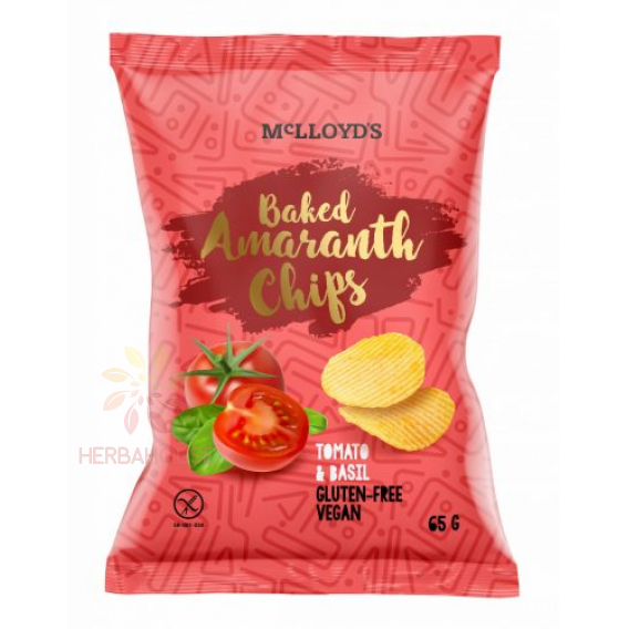 Obrázek pro McLloyd´s Bezlepkový amarantový chips rajče a bazalka (65g)