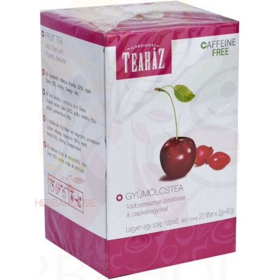 Obrázek pro Gárdonyi Teaház Ovocný čaj s příchutí divoké třešně a šípky (20ks)