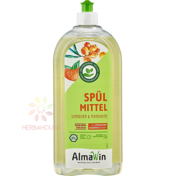 Obrázek pro AlmaWin EKO Tekutý prostředek na nádobí rakytník a mandarinka (1000ml)