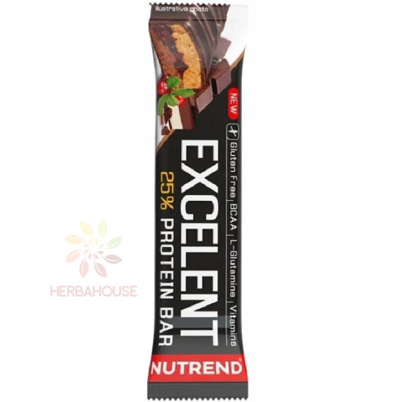Obrázek pro Nutrend Excelent Bezlepková Proteinová tyčinka double čokoláda nugát a brusinka (85g)