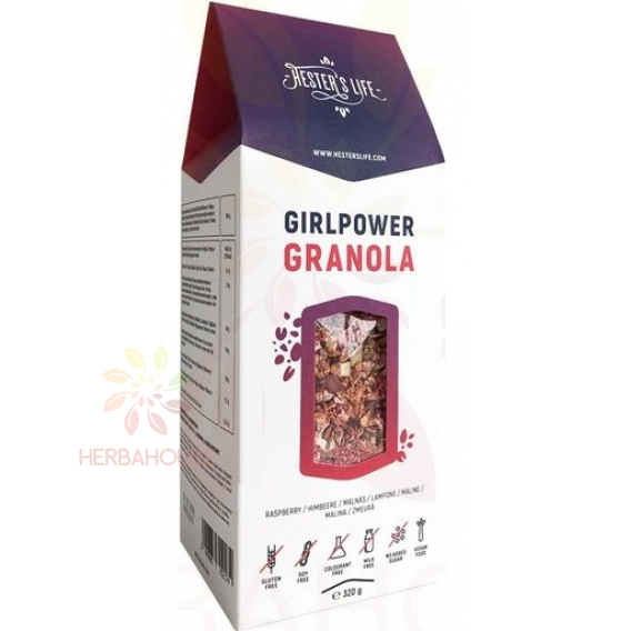 Obrázek pro Hester´s Life Girlpower Bezlepková granola malinová (320g)