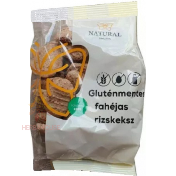 Obrázek pro Natural Bezlepkové skořicové rýžové sušenky (150g)