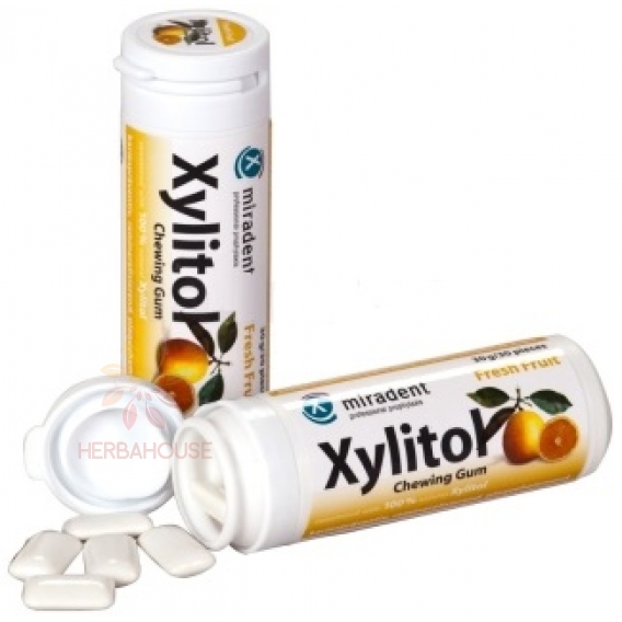 Obrázek pro Miradent Xylitol žvýkačka ovocná (30ks)