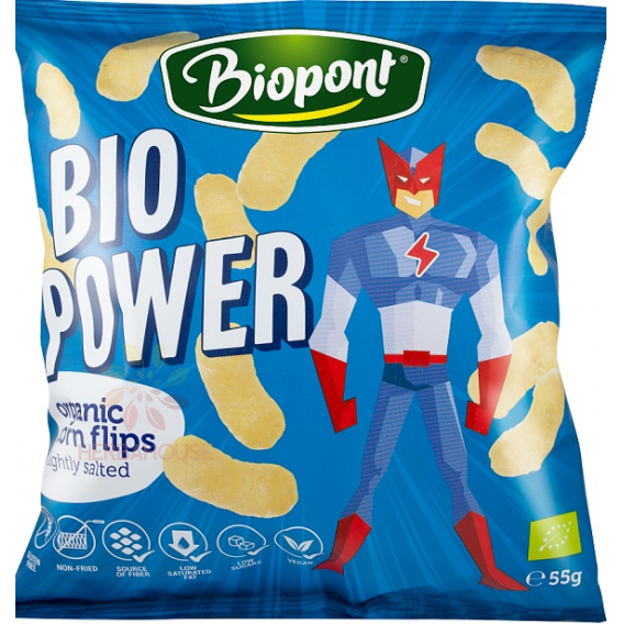 Obrázek pro Biopont Bio Power Bezlepkové Kukuřičné křupky jemně slané (55g)