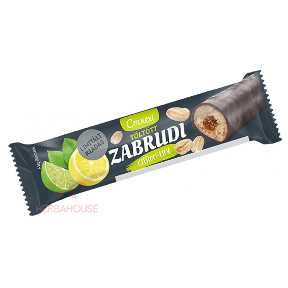 Obrázek pro Cornexi Zabrudi Ovesná tyčinka s citrónově-limetkovou nádivkou v kakaové polevě (30g)