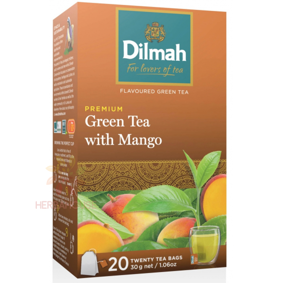 Obrázek pro Dilmah Zelený čaj s mangem (20ks)