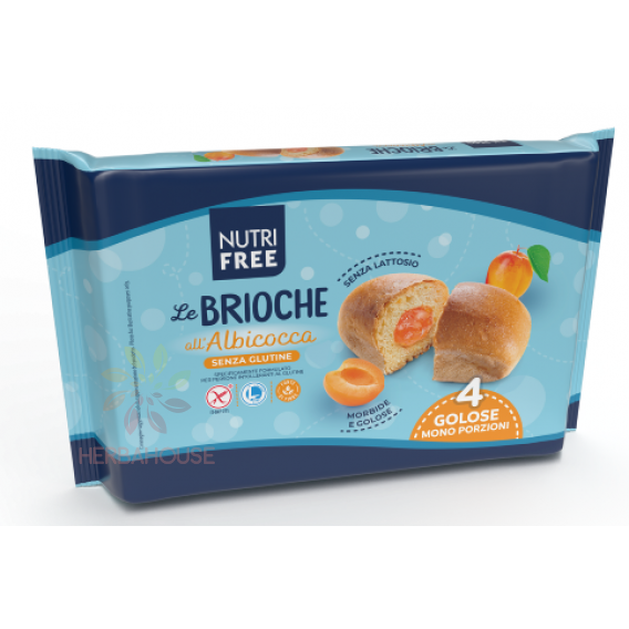 Obrázek pro Nutri Free Le Brioche Bezlepkové, bezlaktózové sladké briošky meruňkové (200g)