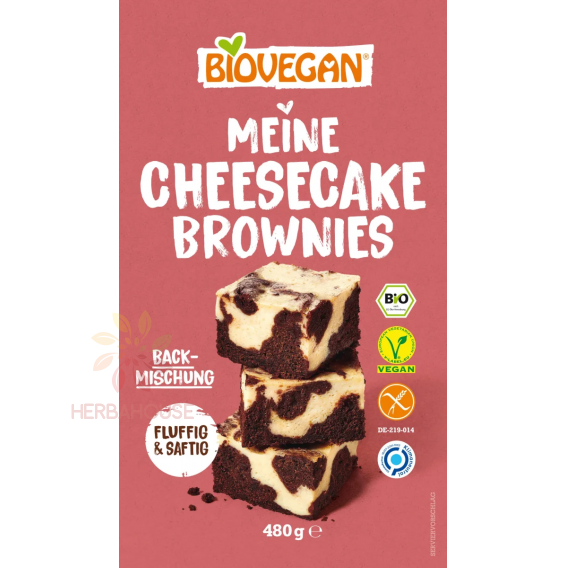 Obrázek pro Biovegan Vegan Bezlepková moučná směs na Cheesecake Brownies (480g)