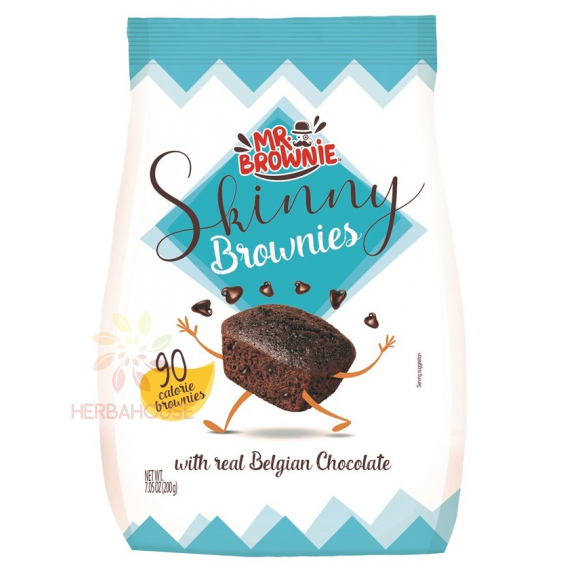 Obrázek pro Mr.Brownie Skinny kakaové Brownies s kousky belgické čokolády (200g)
