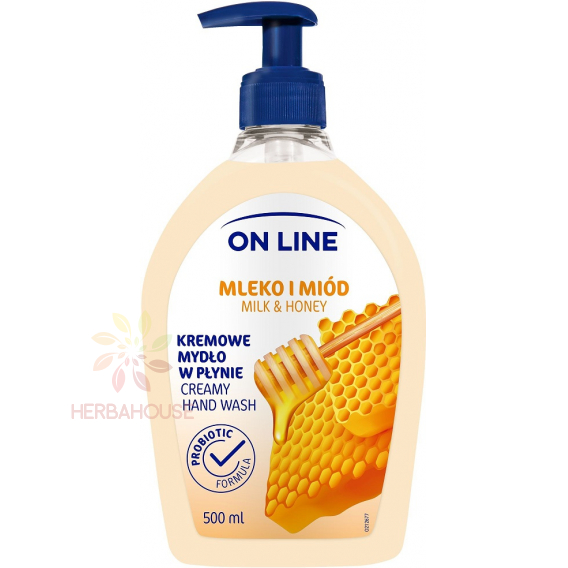 Obrázek pro On Line Tekuté mýdlo s dávkovačem Mléko a med (500ml)