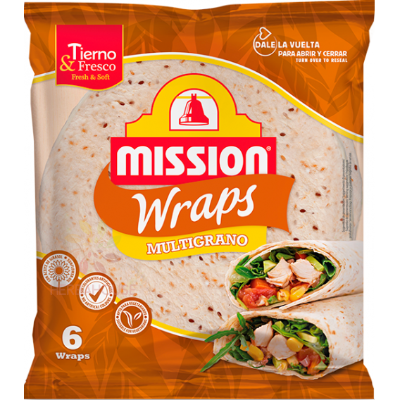 Obrázek pro Mission Wrap tortilla vícezrnná 6ks (370g)