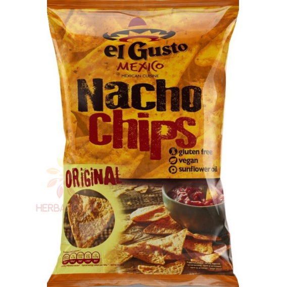 Obrázek pro El Gusto Mexico Bezlepkový Nachos chips original (180g)