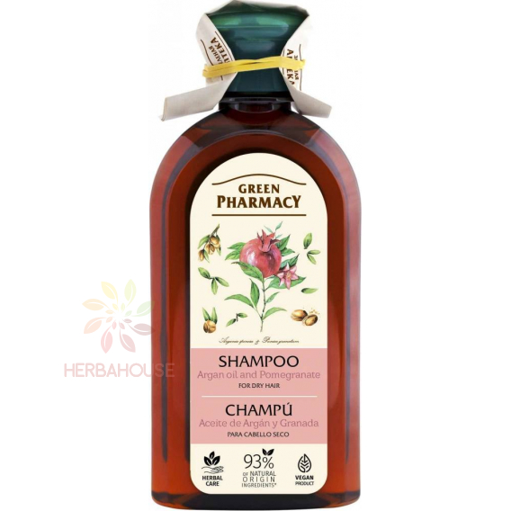 Obrázek pro Green Pharmacy Šampon pro suché a lámavé vlasy s arganovým olejem a granátovým jablkem (350ml)