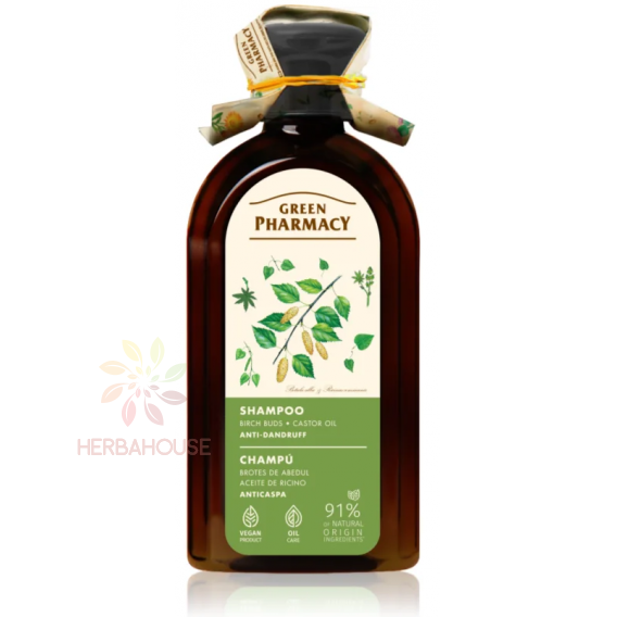 Obrázek pro Green Pharmacy Bylinný Šampon proti lupům s výtažkem z březové kůry a zinkem (350ml)