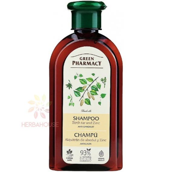 Obrázek pro Green Pharmacy Bylinný Šampon proti lupům s výtažkem z březové kůry a zinkem (350ml)
