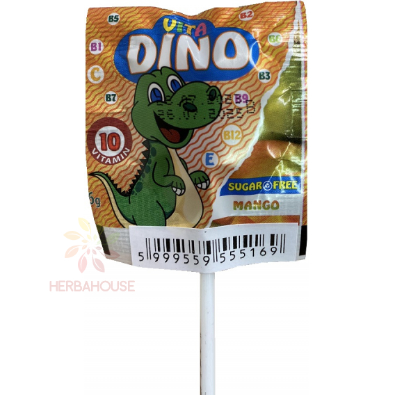 Obrázek pro Vita Dino Multivitamin lízátko se sladidlem - mango (6g)