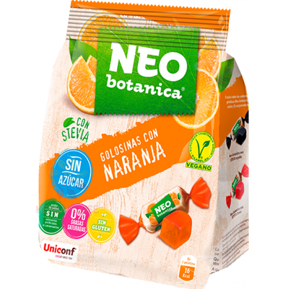 Obrázek pro Neo Botanica Bezlepkové želé bonbóny s pomerančovou příchutí se sladidly (150g)