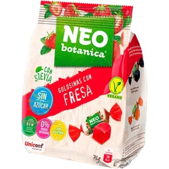 Obrázek pro Neo Botanica Bezlepkové želé bonbóny s jahodovou příchutí se sladidly (72g)