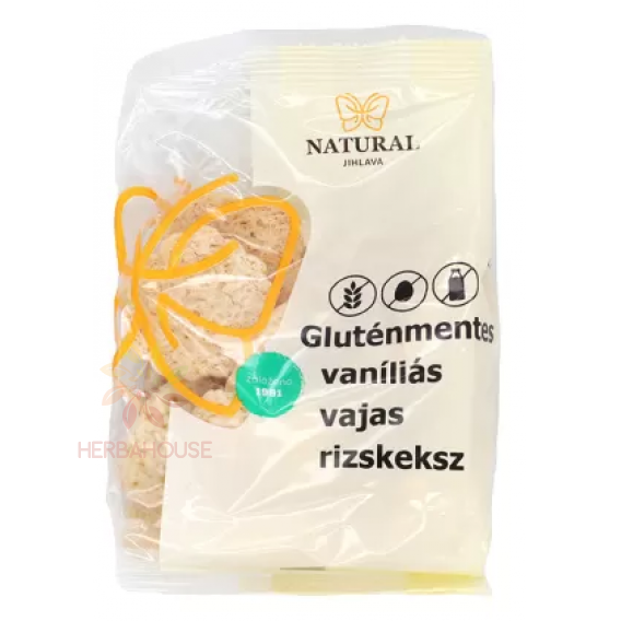 Obrázek pro Natural Bezlepkové rýžové sušenky máslové - vanilka (100g)