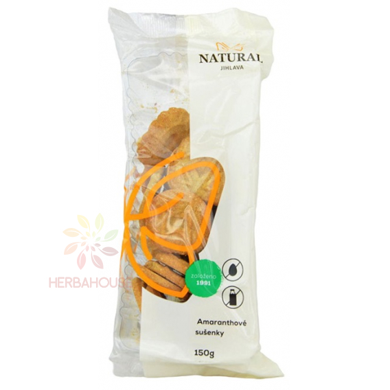 Obrázek pro Natural Celozrnné amarantové sušenky vanilkové (150g)