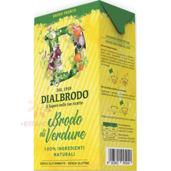 Obrázek pro Dialcos DialBrodo Bezlepkový přírodní zeleninový vývar (1000ml)