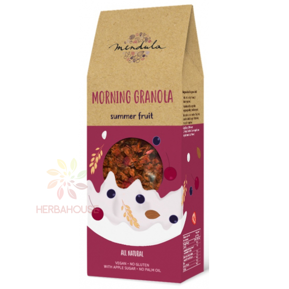 Obrázek pro Mendula Summer Fruit Bezlepková granola - třešeň, jahoda a černý rybíz (300g)