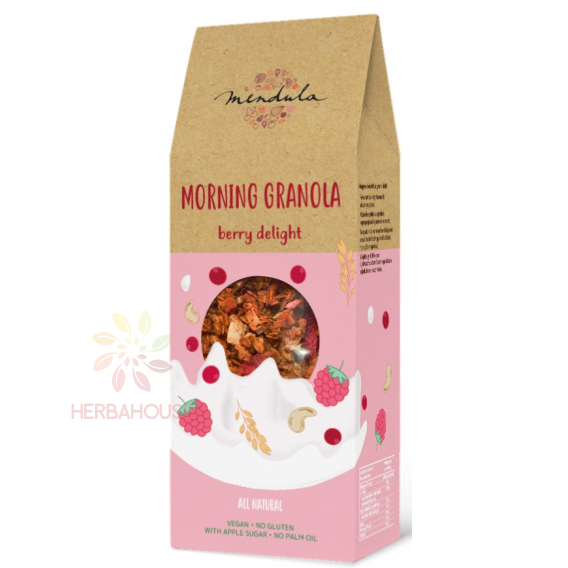 Obrázek pro Mendula Berry Delight Bezlepková granola - brusinka a malina (300g)