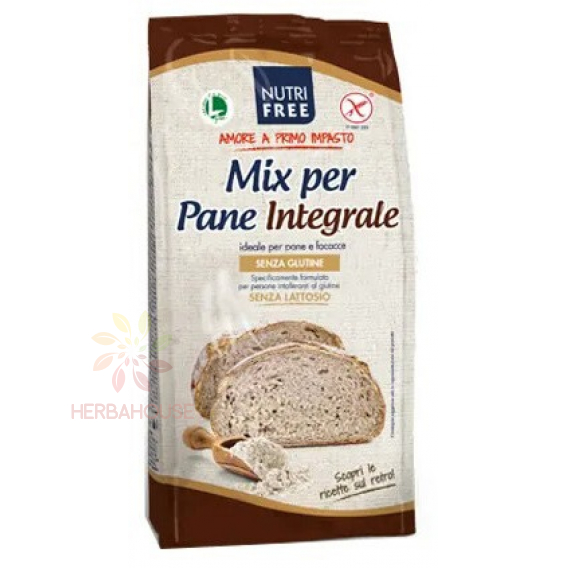 Obrázek pro Nutri Free Mix per Pane Integrale Bezlepková celozrnná moučná směs na chléb a focacci (1000g)