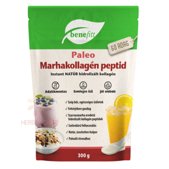 Obrázek pro Benefitt Paleo Instantní hydrolizovaný hovězí kolagen - natur (300g)
