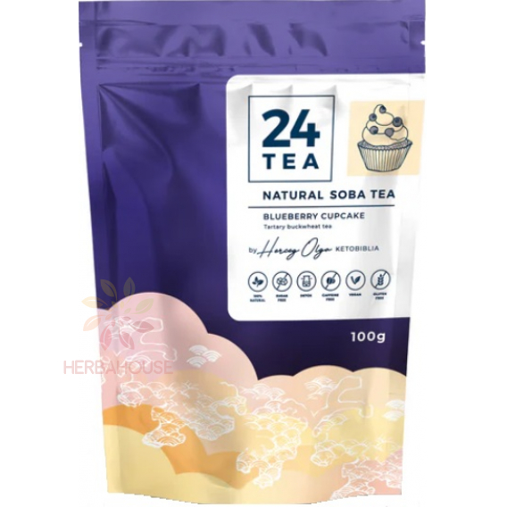 Obrázek pro 24Tea Natural Soba Pohankový čaj s příchutí borůvkového koláče (100g)