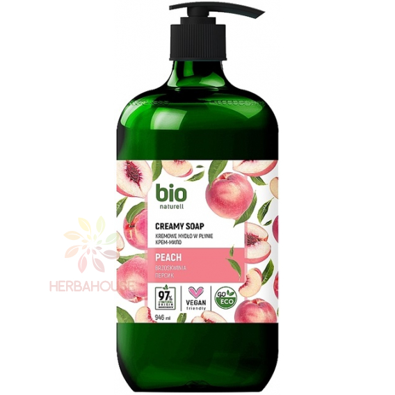 Obrázek pro Bio Naturell Tekuté krémové mýdlo s pumpičkou Broskev (946ml)