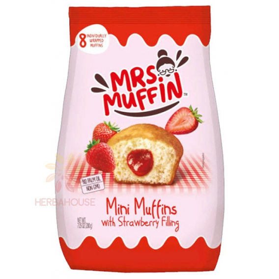 Obrázek pro Mrs.Muffin Mini muffiny s jahodovou náplní (200g)