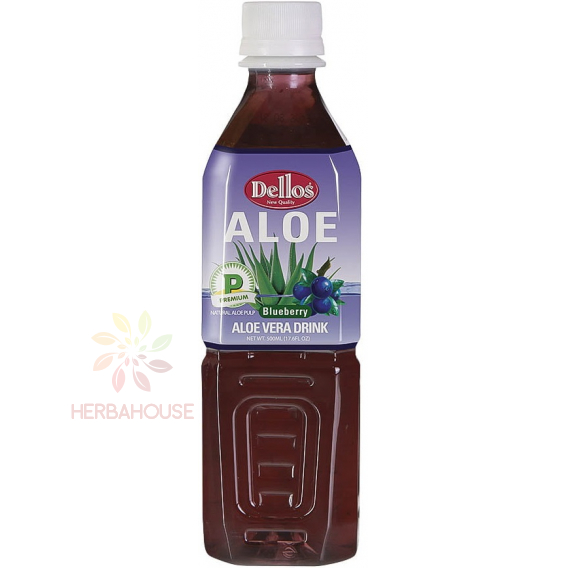 Obrázek pro Dellos Aloe vera nesycený nápoj s borůvkovou příchutí (500ml)