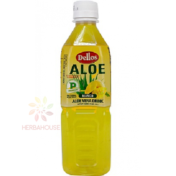 Obrázek pro Dellos Aloe vera nesycený nápoj s mangovou příchutí (500ml)