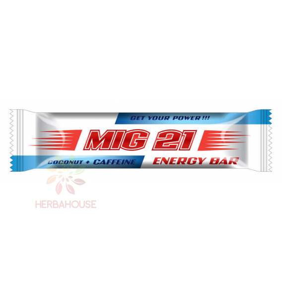 Obrázek pro MIG 21 Energy Bar Kokosová tyčinka v mléčné polevě s kofeinem (55g)